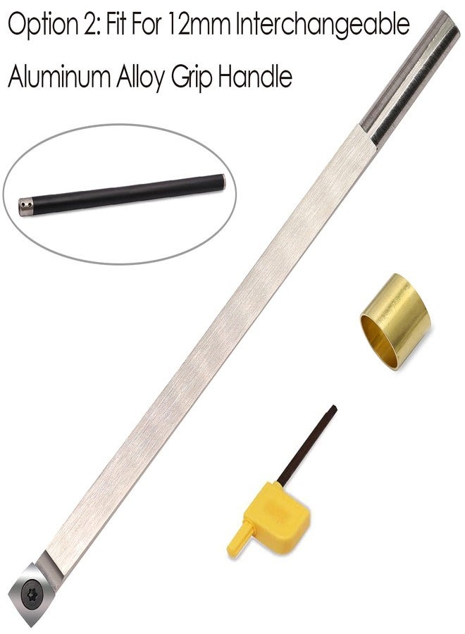 Asieg Tool 10 Inches Wood Turning tools Carbide Tipped Lathe Chisel Rougher Tool bar With 15mm Square Radius Carbide Insert for wood hobbyist or DIY or carpenter,Handle not Include - Image 4
