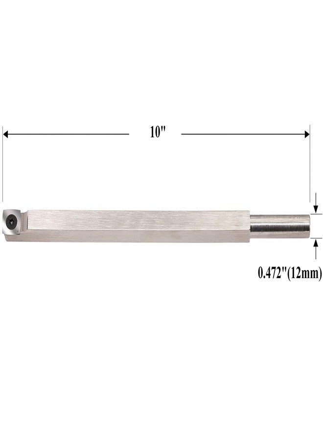 Asieg Tool 10 Inches Wood Turning tools Carbide Tipped Lathe Chisel Rougher Tool bar With 15mm Square Radius Carbide Insert for wood hobbyist or DIY or carpenter,Handle not Include - Image 2