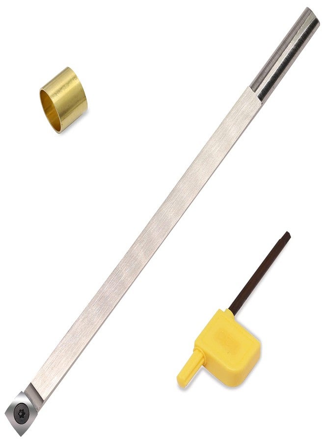 Asieg Tool 10 Inches Wood Turning tools Carbide Tipped Lathe Chisel Rougher Tool bar With 15mm Square Radius Carbide Insert for wood hobbyist or DIY or carpenter,Handle not Include - Image 1