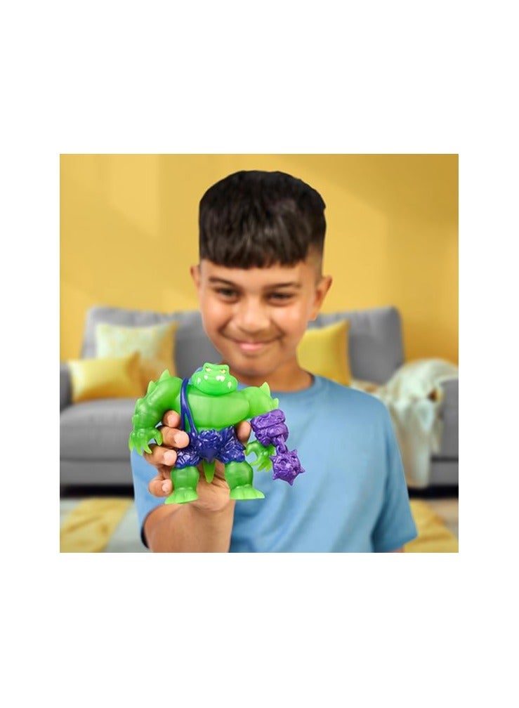 GOO JIT ZU Heroes of Goo Jit Zu Meteor Madness Rock Jaw Stretch Action Figure with Unique Slime Filling & Meteor Combat Glove - Tactile Toy - Triple Size Stretches  - Image 5