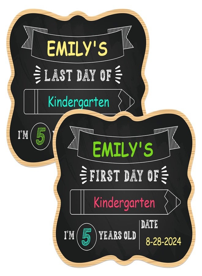 PETCEE First & Last Day of School Chalkboard - 9.5" x 12" Back to School Board Sign Reusable 1st Day of Preschool Kindergarten Photo Props Gifts for Kids Girls Boys - Image 1