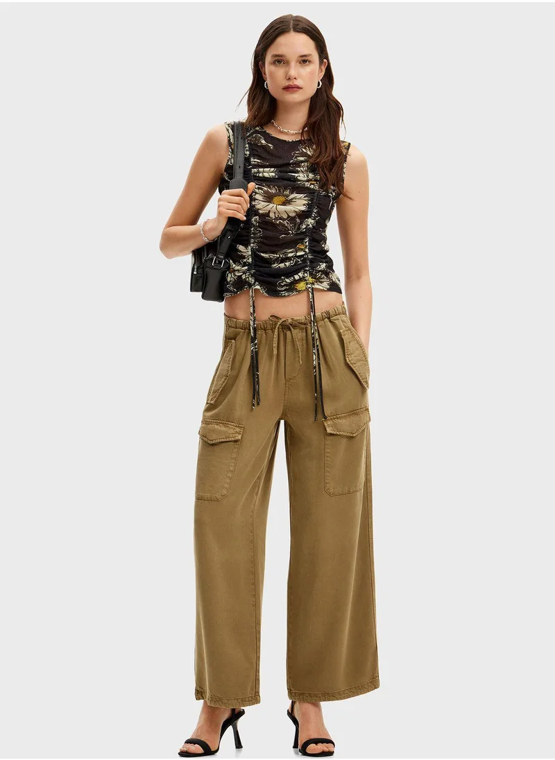 ديسيجوال Pocket Detail High Waist Pants