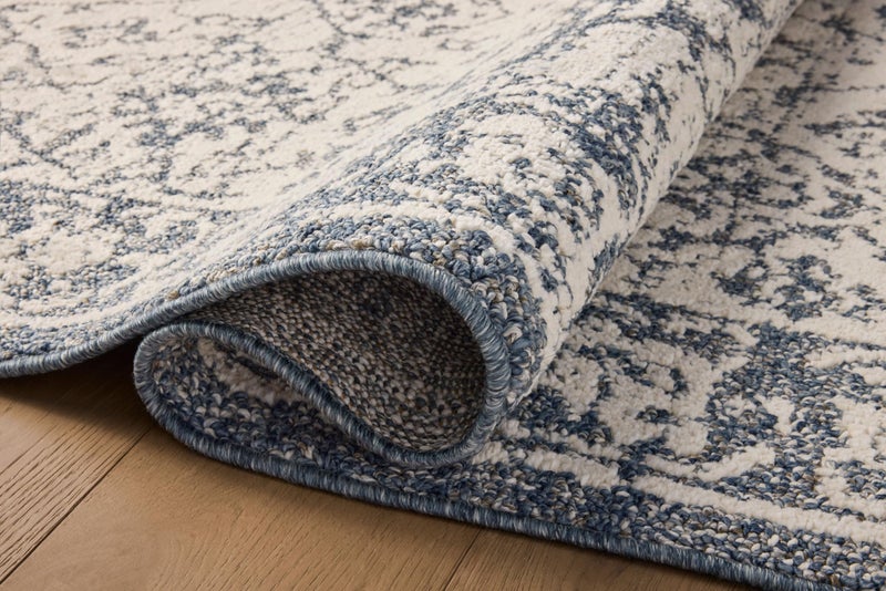 Loloi Magnolia Home by Joanna Gaines Gigi Collection GIG-02 Ivory/Blue 5'-3" x 7'-6" Area Rug - Image 3