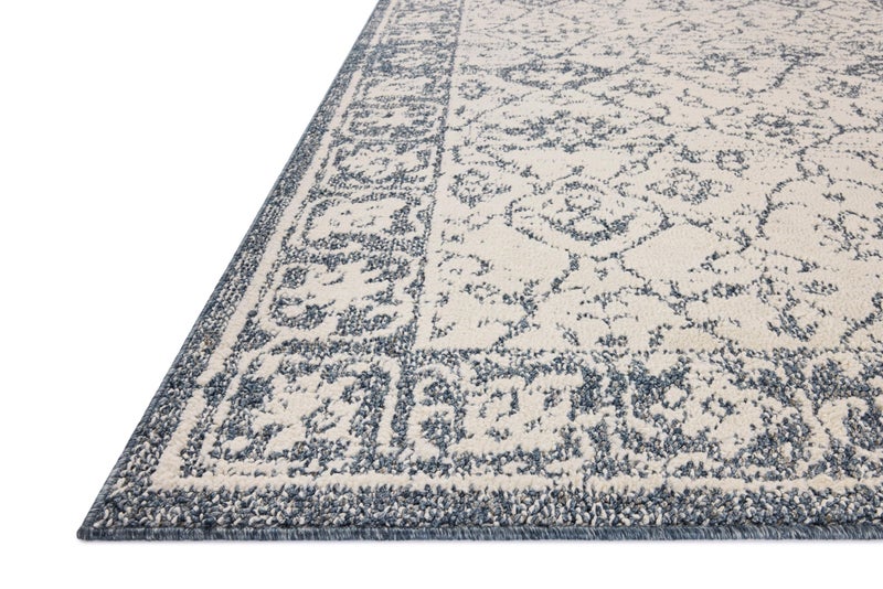 Loloi Magnolia Home by Joanna Gaines Gigi Collection GIG-02 Ivory/Blue 5'-3" x 7'-6" Area Rug - Image 4