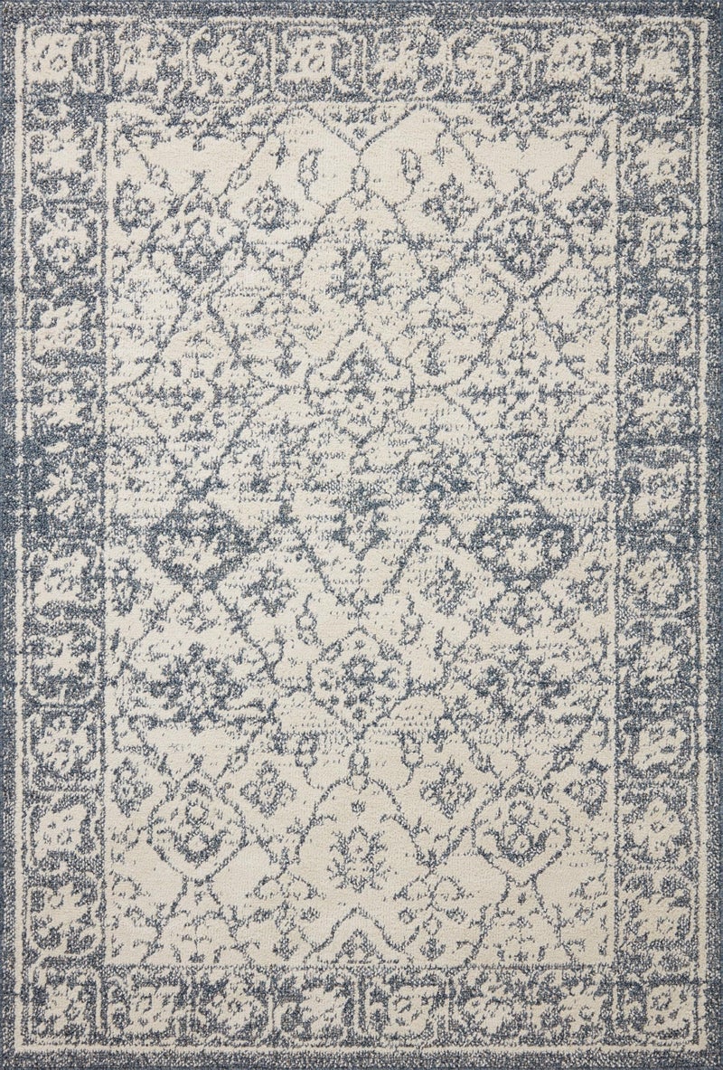 Loloi Magnolia Home by Joanna Gaines Gigi Collection GIG-02 Ivory/Blue 5'-3" x 7'-6" Area Rug - Image 2