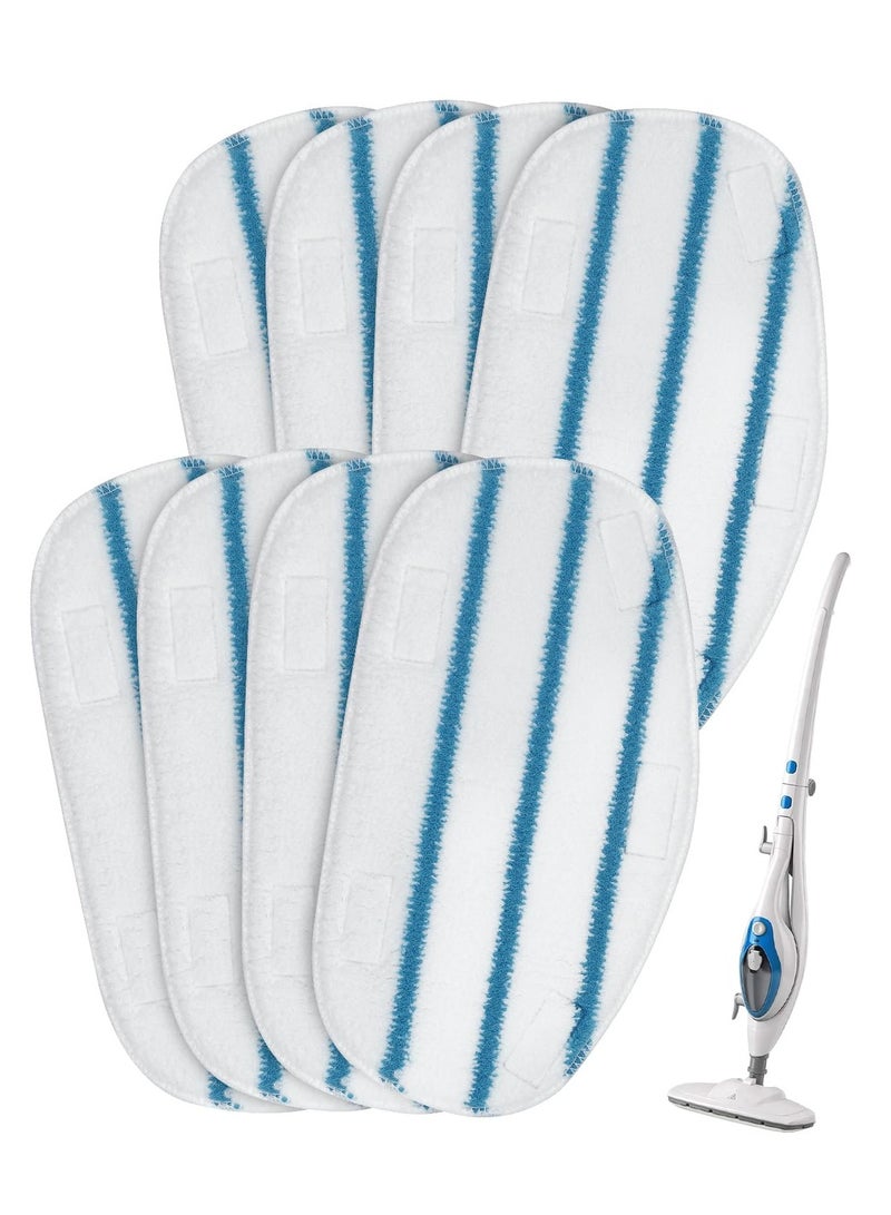 SYOSI Steam Mop Pads Compatible with PurSteam ThermaPro 10-in-1 and 211 Steam Mop Cleaner Microfiber Steam Mop Replacement Pad Washable Reusable Steam Mop Pads for Steamer Floor Cleaning (8 Pack) - Image 1