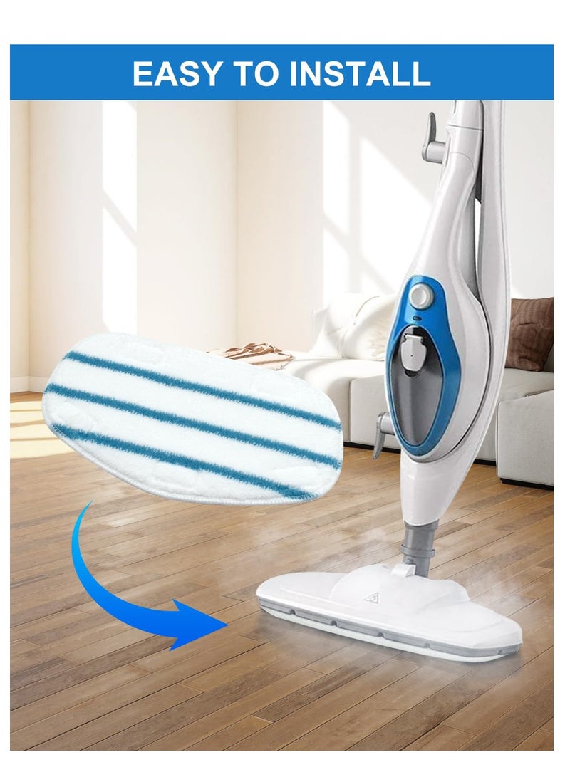 SYOSI Steam Mop Pads Compatible with PurSteam ThermaPro 10-in-1 and 211 Steam Mop Cleaner Microfiber Steam Mop Replacement Pad Washable Reusable Steam Mop Pads for Steamer Floor Cleaning (8 Pack) - Image 5