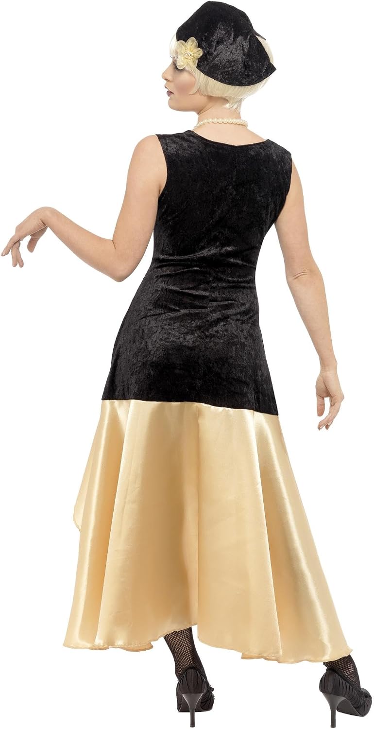 Smiffys 20s Gatsby Girl Costume with Dress, Hat, and Pearl Necklace - Image 3