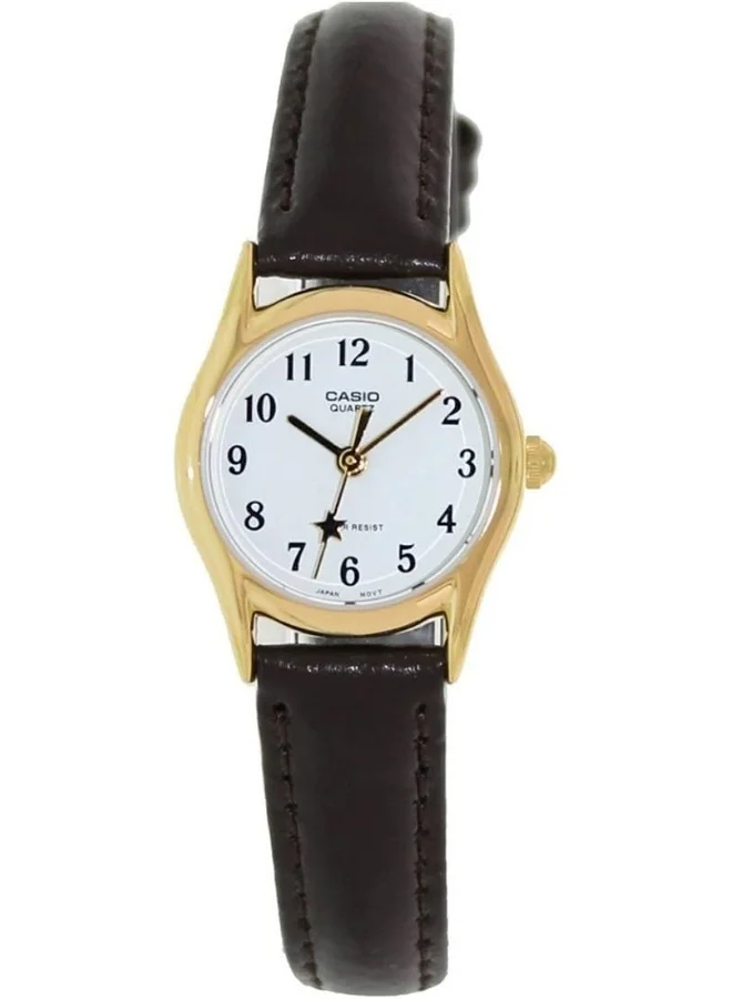 كاسيو Women's Leather Watch #LTP109AQ7B4