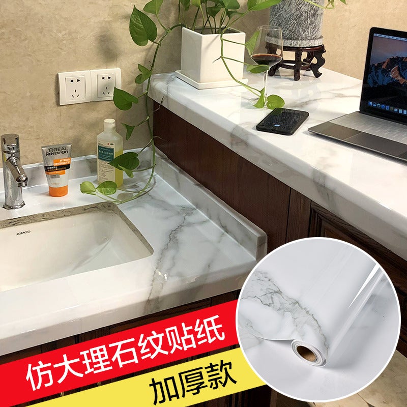 Manufacturers Self-Adhesive Imitation Marble Stickers Waterproof Oil-Proof High Temperature Kitchen Furniture Renovation Wallpaper - Image 4