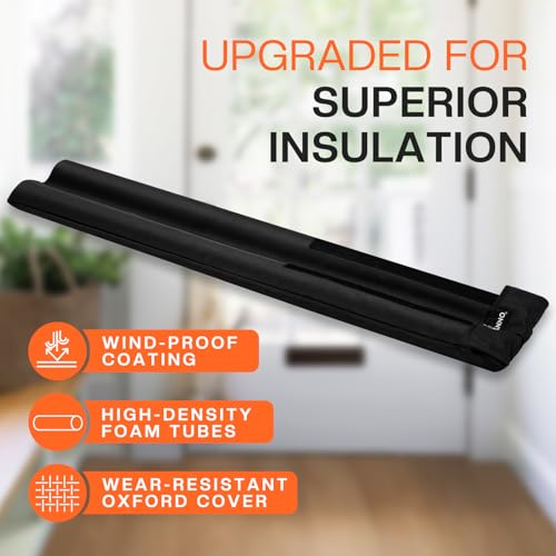 Comfyanno Under Door Draft Stopper - Bottom Door Gap Filler & Seal - Fits 30” to 36” Door, Block Cold Air, Noise, Sound, Wind, Bugs, Easy to Install, Double Side Block, No Adhesive, Brown - Image 3