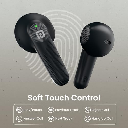 Portronics Harmonics Twins S18 in Ear TWS Earbuds with 30H Playtime, in Built HD Mic, Game/Music Mode, 13mm Dynamic Driver, Low Latency, Touch Control, Type C Fast Charging, Light Weight(Black) - Image 2