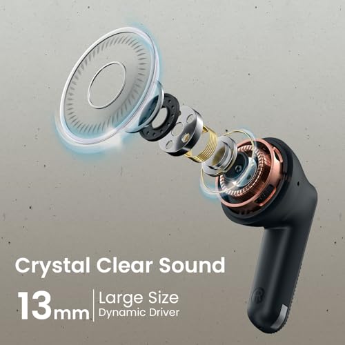 Portronics Harmonics Twins S18 in Ear TWS Earbuds with 30H Playtime, in Built HD Mic, Game/Music Mode, 13mm Dynamic Driver, Low Latency, Touch Control, Type C Fast Charging, Light Weight(Black) - Image 3