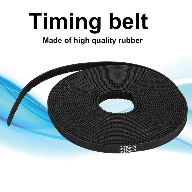 5m x 6mm Black Rubber Timing Belt Synchronous Wheel Kit, 3D Printer Accessories, 2GT Belt with 20 Teeth Pulley for Reprap Prusa MendelMax, Includes 4 Wheels - Image 5