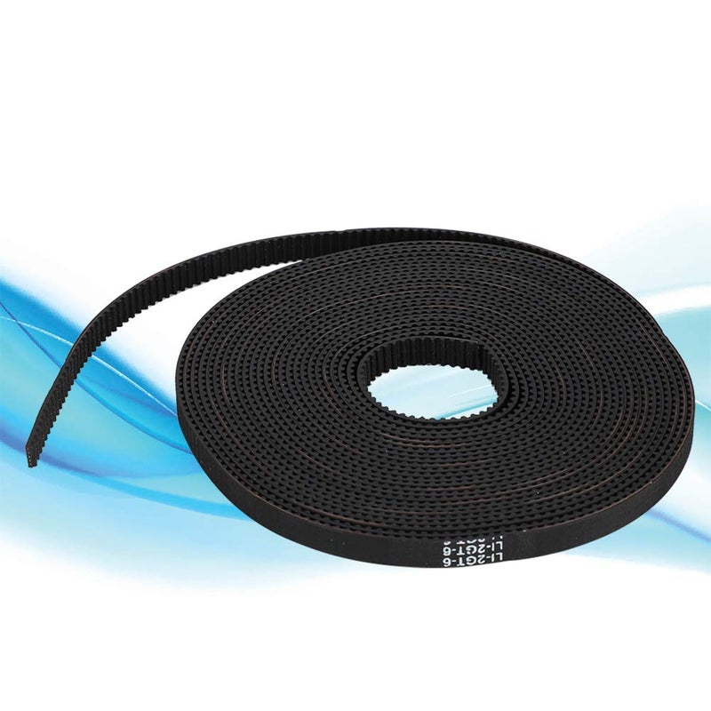 5m x 6mm Black Rubber Timing Belt Synchronous Wheel Kit, 3D Printer Accessories, 2GT Belt with 20 Teeth Pulley for Reprap Prusa MendelMax, Includes 4 Wheels - Image 4