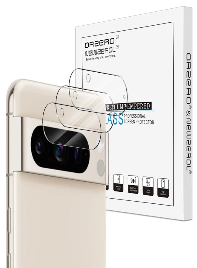 Orzero (3 Pack) Camera Lens Protector Compatible for Google Pixel 8 Pro 6.7", Protector de Cámera Glass High Definition Anti-Scratch Case Friendly Does Not Affect Temperature Sensor (Not for Pixel 8) - Image 1