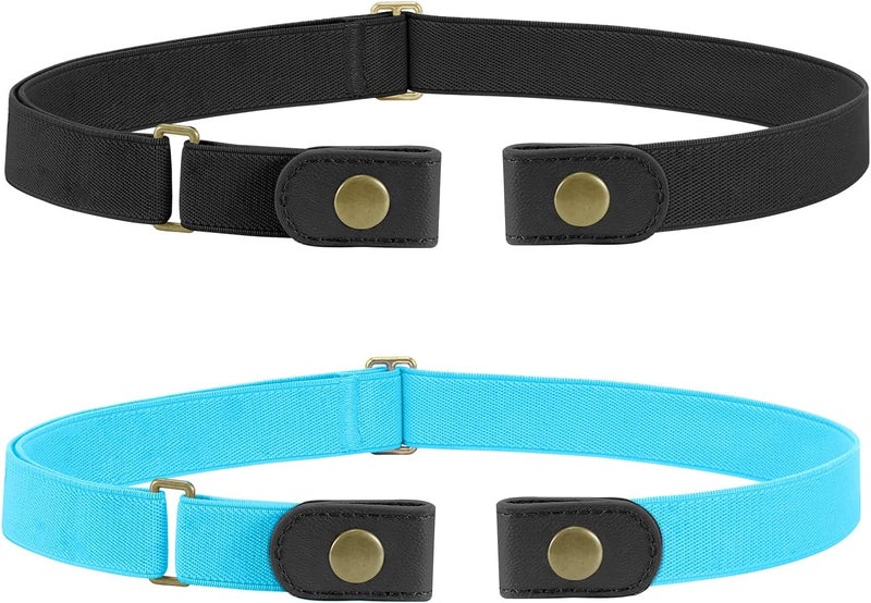 Werforu No Buckle Stretch Belt for Child Boys and Girls Buckle Free Kids Belt Up to 24 Inches - Image 2