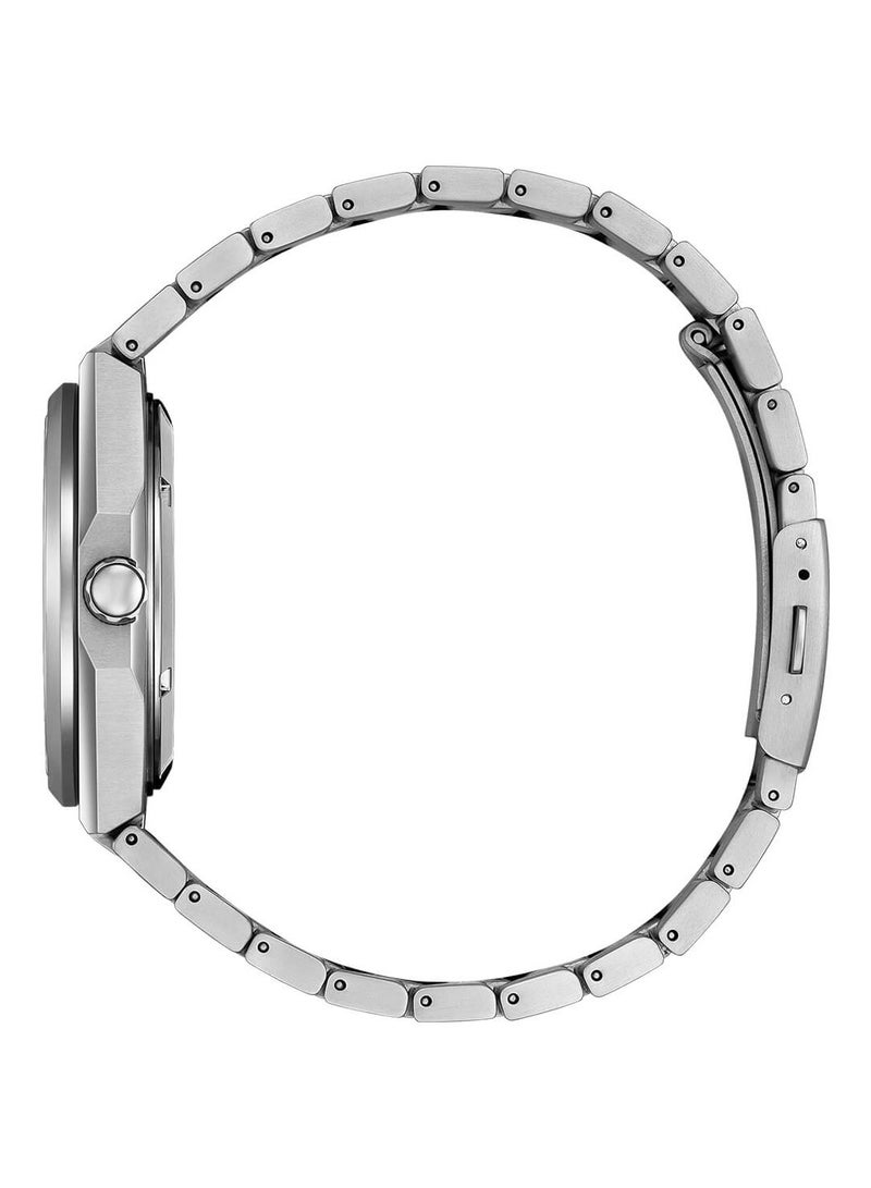 CITIZEN ساعة يد أوتوماتيكية للرجال من سيتيزن NJ0180-80X، قرص أخضر، سوار سوبر تيتانيوم، قرص ثواني صغير، كريستال ياقوتي، مقاومة للماء حتى 100 متر - Image 3