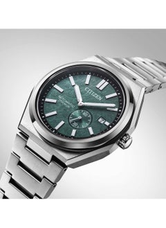 CITIZEN Citizen NJ0180-80X Men's Automatic Analog Watch, Green Dial, Super Titanium Bracelet, Small Seconds Subdial, Sapphire Crystal, 100M Water Resistant  - Image 2