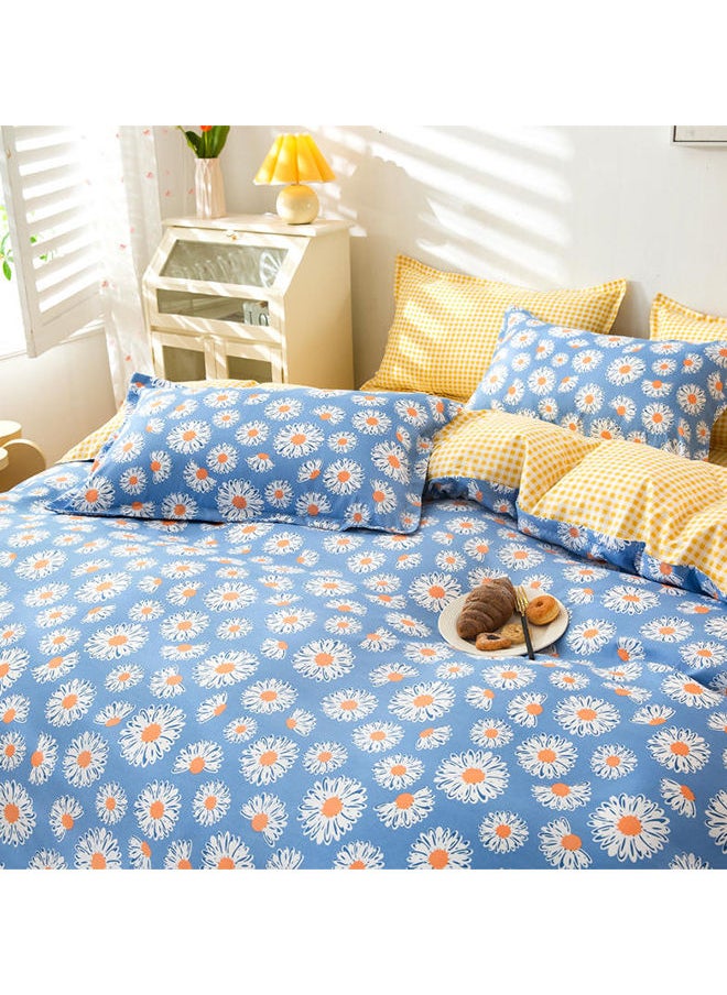 Sharpdo - Sharpdo 4-Pieces Bed Sheet Set Polyester Soft Quilt Cover With 1Quilt Cover 150*200cm 1 Flat Sheet and 2 Pillowcases - Image 1