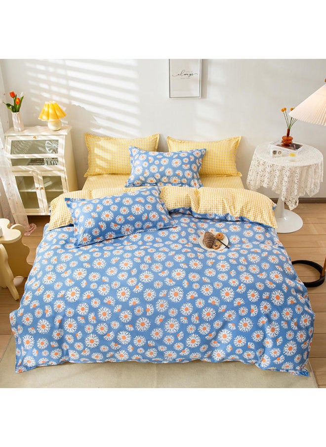 Sharpdo - Sharpdo 4-Pieces Bed Sheet Set Polyester Soft Quilt Cover With 1Quilt Cover 150*200cm 1 Flat Sheet and 2 Pillowcases - Image 1