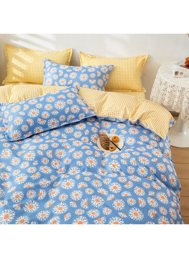 Sharpdo - Sharpdo 4-Pieces Bed Sheet Set Polyester Soft Quilt Cover With 1Quilt Cover 150*200cm 1 Flat Sheet and 2 Pillowcases - Image 1