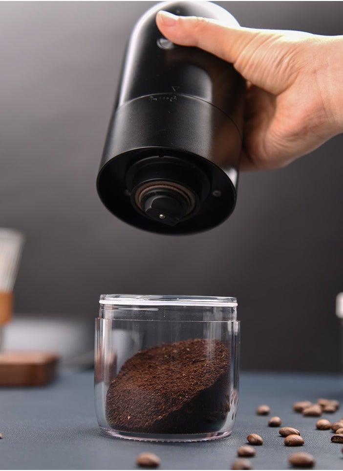 JoyousSto Portable Electric Burr Coffee Grinder,Electric Coffee Grinder,,Adjustable Coarseness Grind,with Multi-Grind Settings for French Press Espresso, USB Rechargeable Travel Coffee Maker black  - Image 5
