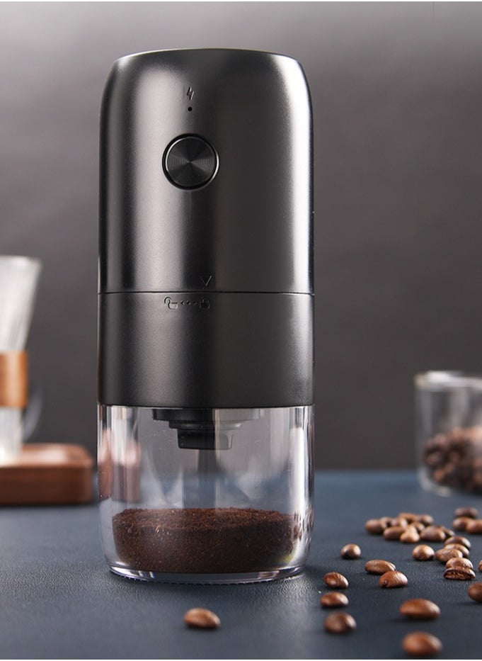 JoyousSto Portable Electric Burr Coffee Grinder,Electric Coffee Grinder,,Adjustable Coarseness Grind,with Multi-Grind Settings for French Press Espresso, USB Rechargeable Travel Coffee Maker black  - Image 2