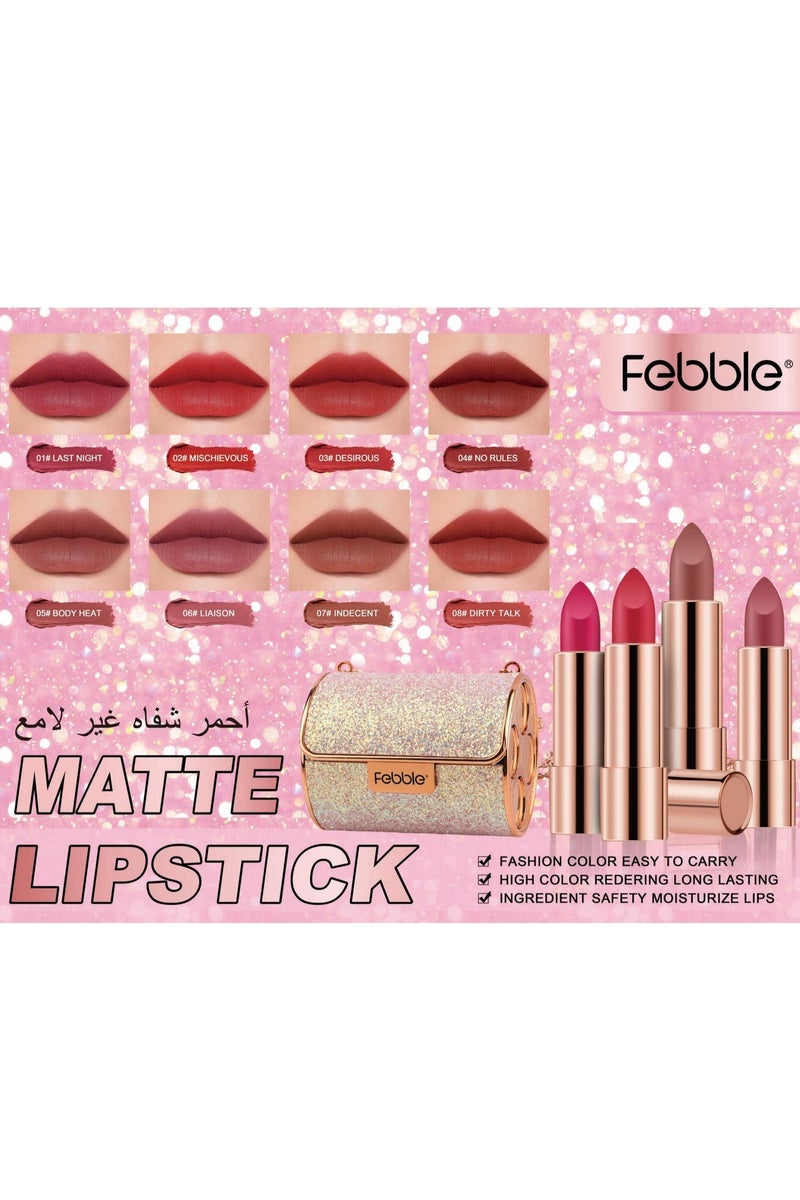 فيبيل مجموعة هدايا مكياج للنساء مجموعة كاملة مع قطعتين من كريم الأساس غير اللامع ولوحة ظلال العيون المكونة من 18 لونًا وأحمر شفاه غير لامع ومجموعة من 4 قطع من المكياج طويل الأمد المقاوم للماء وتغطية كاملة مثالية للاستخدام اليومي كهدية للعطلات - Image 3