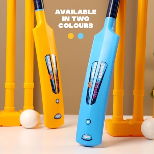 Lata Toys Howzzat Junior Cricket Set for Toddlers (Ages 3+) - Complete Plastic Cricket Kit with Blue Bat, Soft Ball & Stumps - Lightweight - My First Cricket Set for Boys & Girls - Ideal Beginner - Image 4