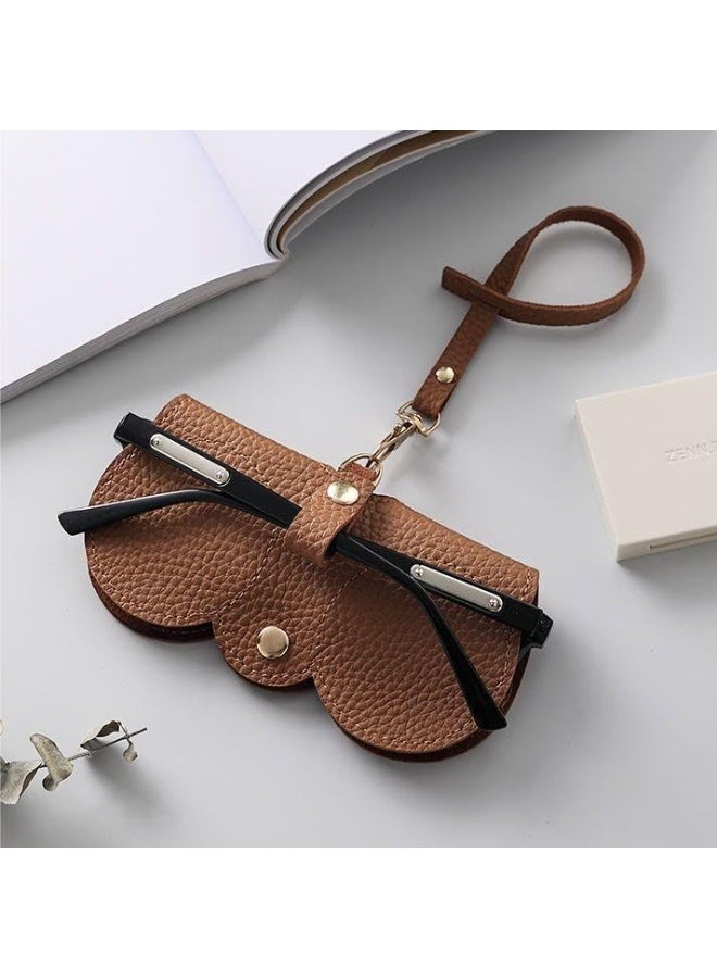 Travel Sunglasses Spectacle Cases, PU Leather Sunglasses Bag case, Glasses Pouch Organizer for Women, Summer Lightweight Sun Glasses Protector Box (Brown, Gl-910) - Image 1
