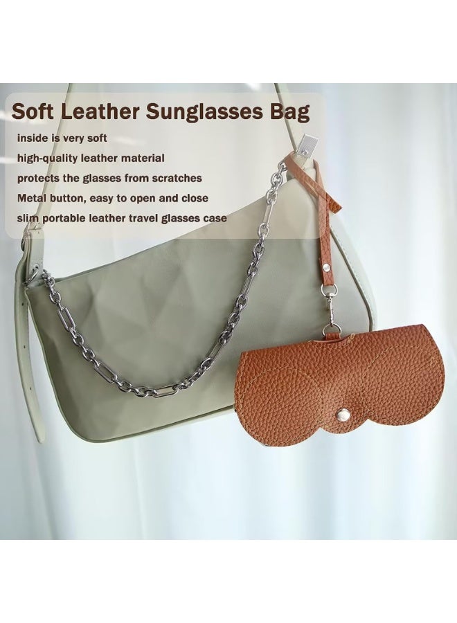 Travel Sunglasses Spectacle Cases, PU Leather Sunglasses Bag case, Glasses Pouch Organizer for Women, Summer Lightweight Sun Glasses Protector Box (Brown, Gl-910) - Image 5