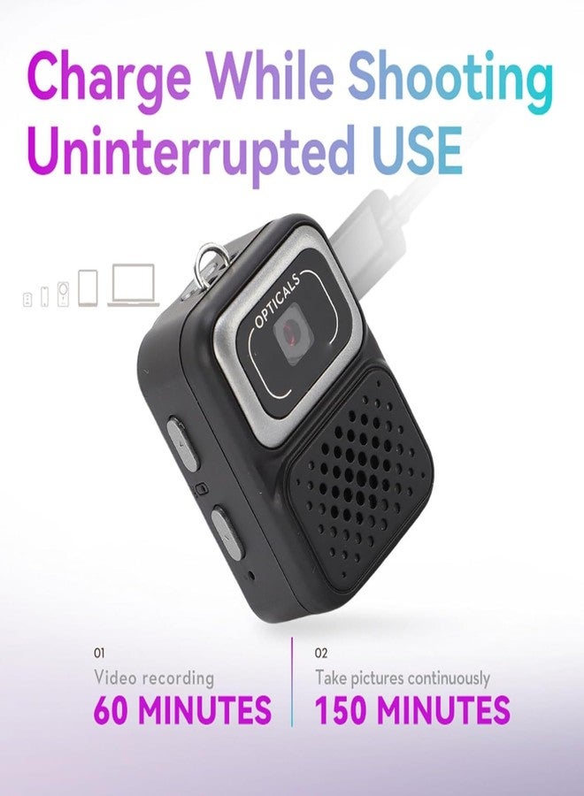 كاميرا FETACA الصغيرة مع أوضاع فلتر، فيديو عالي الدقة، مصباح يدوي وسلسلة مفاتيح | كاميرا تصوير فيديو محمولة لطيفة للسفر، هدايا ومرح (أسود معدني) - Image 4