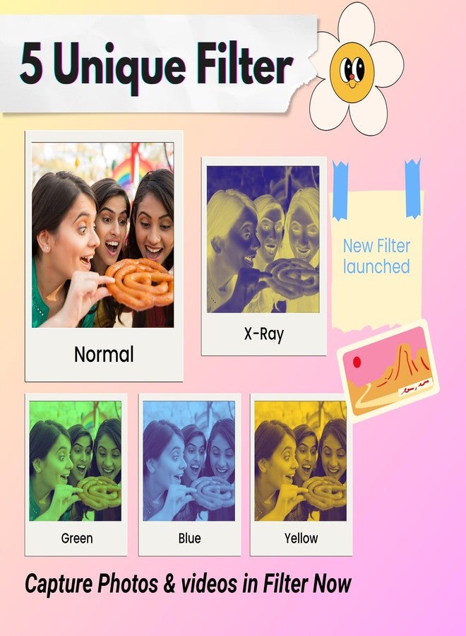 كاميرا FETACA الصغيرة مع أوضاع فلتر، فيديو عالي الدقة، مصباح يدوي وسلسلة مفاتيح | كاميرا تصوير فيديو محمولة لطيفة للسفر، هدايا ومرح (أسود معدني) - Image 2