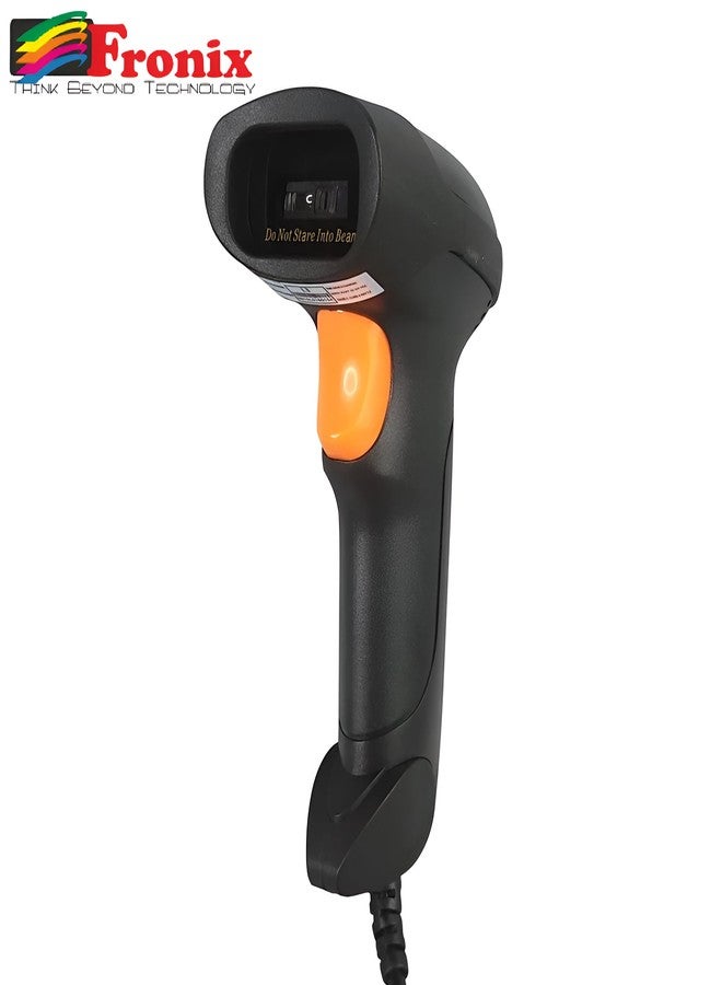 Fronix FB1100 Wired Barcode Scanner – High-Speed 1D CCD USB Handheld Scanner | BIS Certified, Plug & Play, Durable Design for Retail Billing, Warehouse, POS & Inventory Management - Image 2