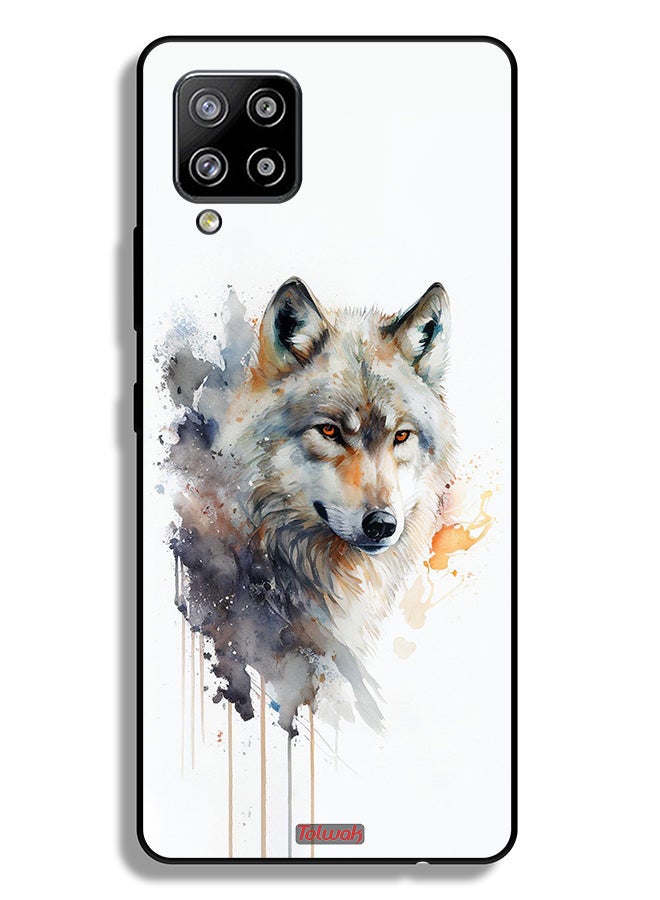 Tolwak Samsung Galaxy M42 5G Protective Case Cover Wolf Abstract Art - Image 1