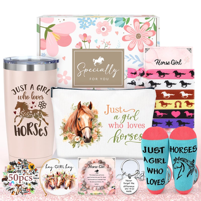 YENCHORN Horse Gifts for Girls Women Hobby Horse Stuff for Girl Horses Themed Gifts Accessories for Horses Lovers Equestrian Girls Cowgirl Gift Decoration Supplies Stuff for Equestrian Women