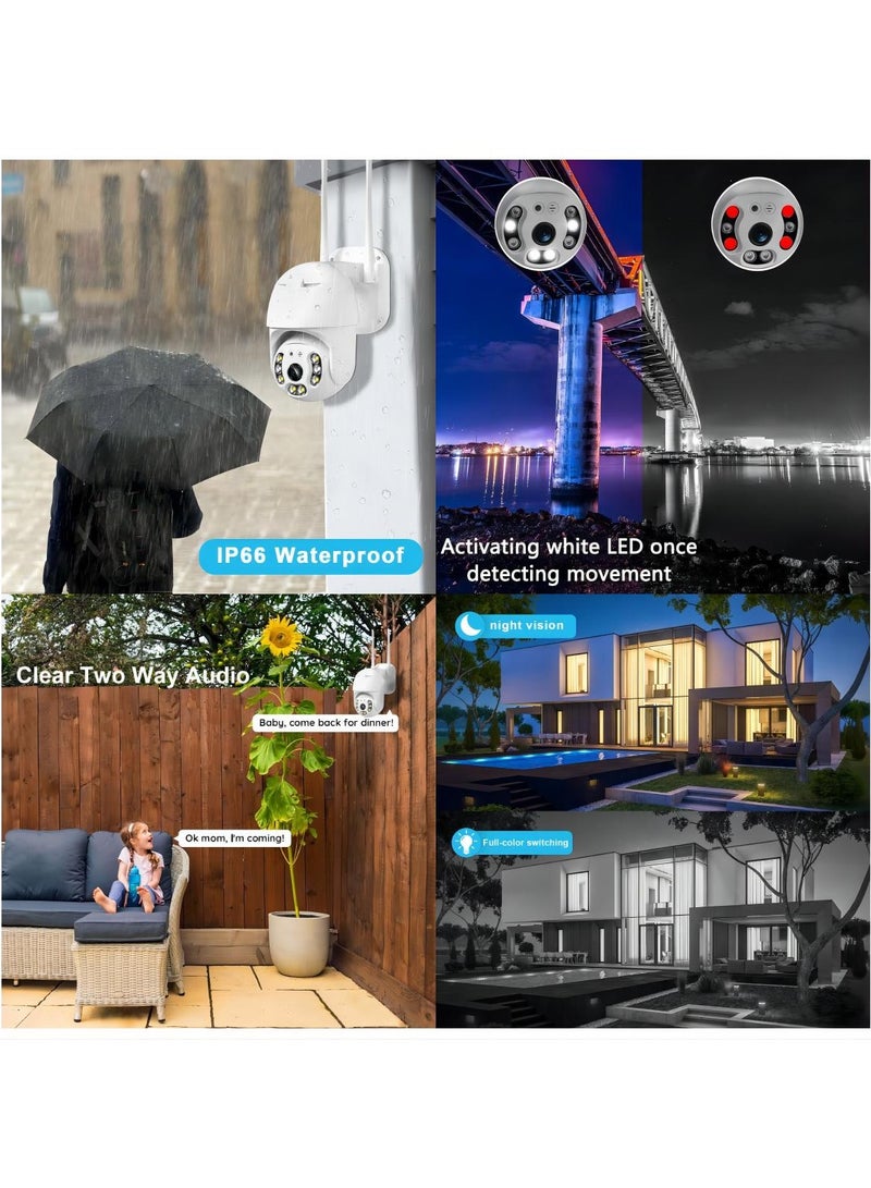 SYOSI WiFi Security Camera, Wireless Home Camera, 1080P 360° View Cameras for Home Security, 2-Way Audio, Color Night Vision, Phone Alarm Push, Wireless Security Camera Outdoor, PC Mobile Remote View  - Image 4