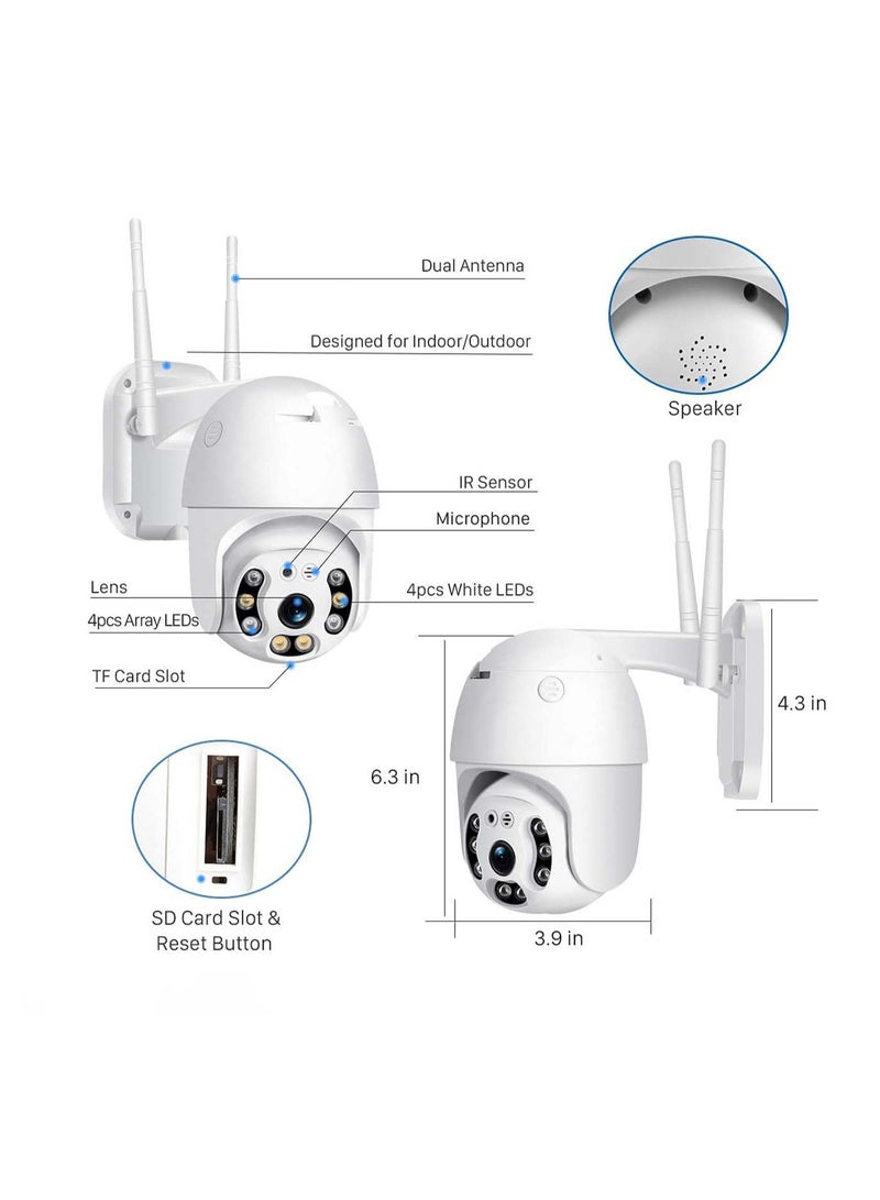 SYOSI WiFi Security Camera, Wireless Home Camera, 1080P 360° View Cameras for Home Security, 2-Way Audio, Color Night Vision, Phone Alarm Push, Wireless Security Camera Outdoor, PC Mobile Remote View  - Image 5