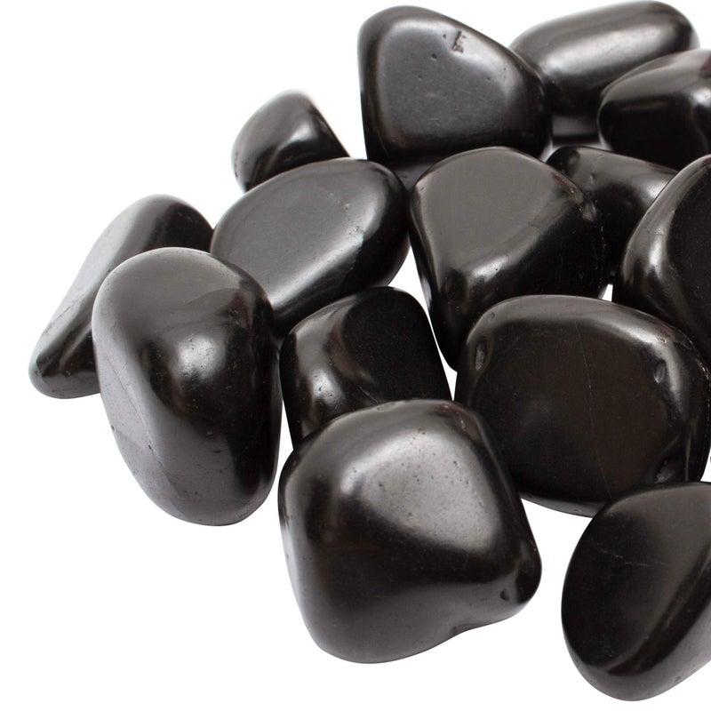 Tumbled Polished Shungite Stones 12 pound 227 grams EMF Reiki and Massage Stone