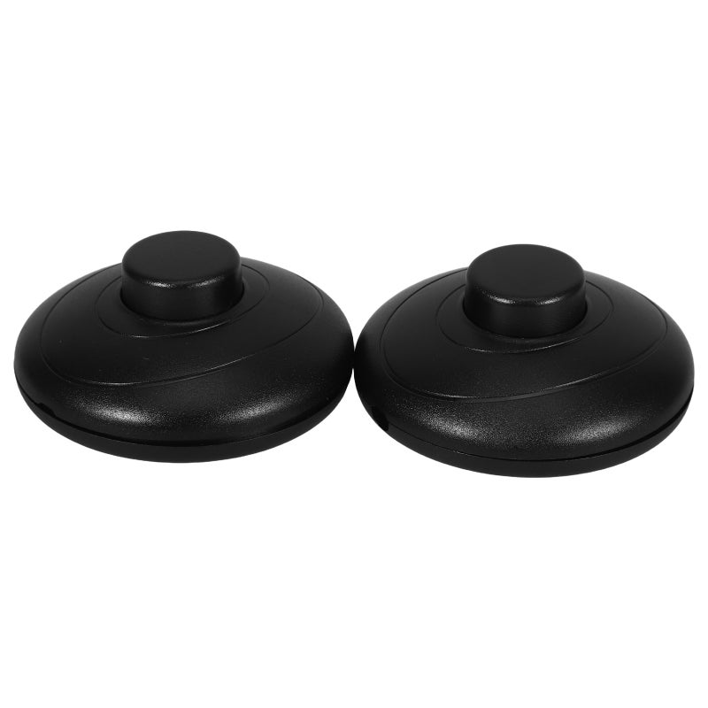 Floor Lamp Inline Switch Foot Pedal Push Button Control for Lighting Diy Parts Black 7.00X7.00X3.00CM On-Off Control 2Pcs - Image 5