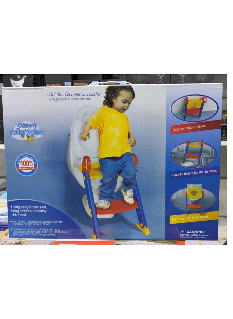 Generic - Kids Potty Training Toilet Seat with Step Stool Ladder – Toddler Toilet Trainer Chair for Boys & Girls, Adjustable Anti-Slip Potty Seat with Handles for Standard & Elongated Toilets - Image 1