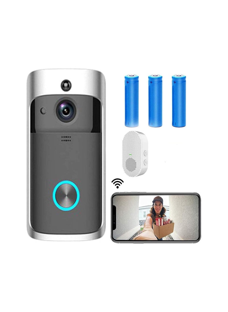 WiFi Smart Video Doorbell 720P HD Wireless with 2-Way Audio & Night Vision