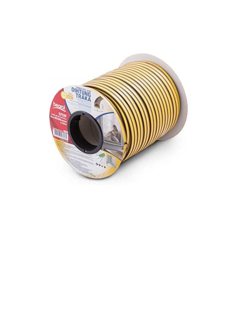 بيورول شريط لاصق ذاتي اللصق للنوافذ والأبواب على شكل حرف D من بيورول ، 100 متر (بني) - Image 2