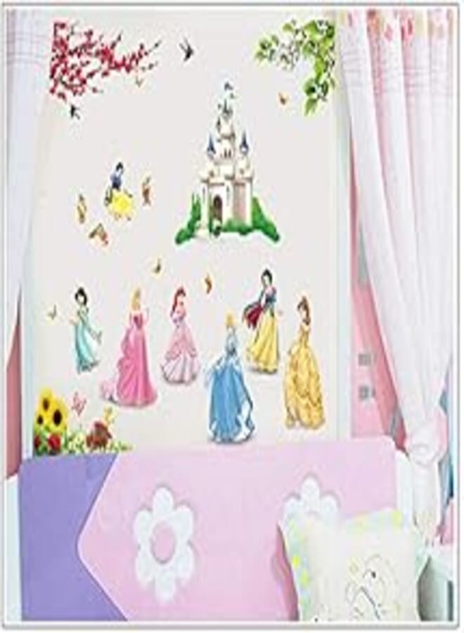 OR Princesses Wall Stickers For Kids Room Snow White Decals Art Wall Hone Decoration Child Wallpaper