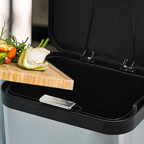 Dullrout Compost Bin for Countertop, Compost Bucket Indoor Sealed, Food Waste Caddy, 1.13 Gallon Kitchen Compost Container with Lid, Compact and Easy Clean, Black Matte - Image 4
