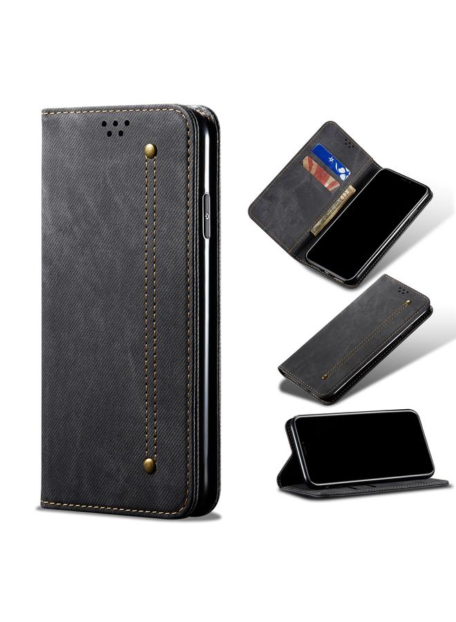 S-TOP Case For Samsung Galaxy A73 5G Denim Texture Casual Style Leather Phone Case - Image 1