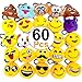 OHill 60 Pack Mini Plush Emoticon Keychain Mini Pillows Key Ring for Birthday Event Party Favors Supplies - Image 4