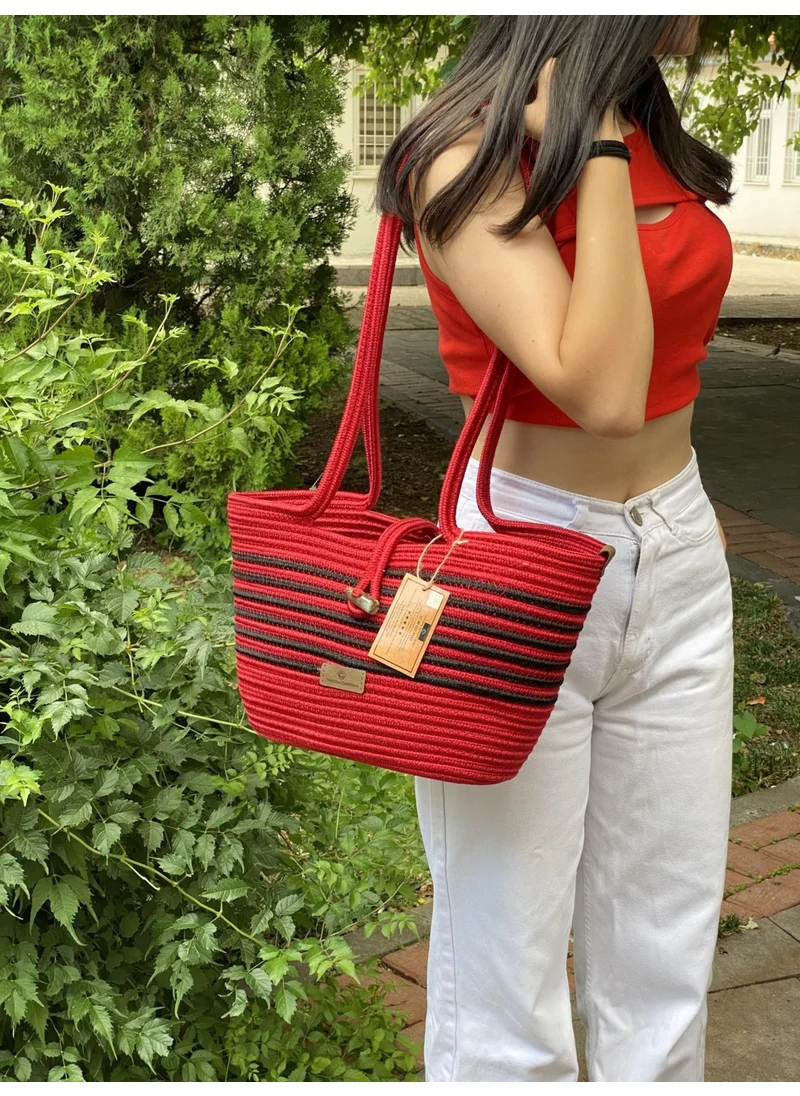 BDZ Deri Jute Straw Look Handbag Beach Bag Shoulder Bag