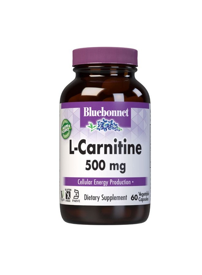 BlueBonnet L-Carnitine 500 mg Vitamin Capsules, White, 60 Count - Image 1